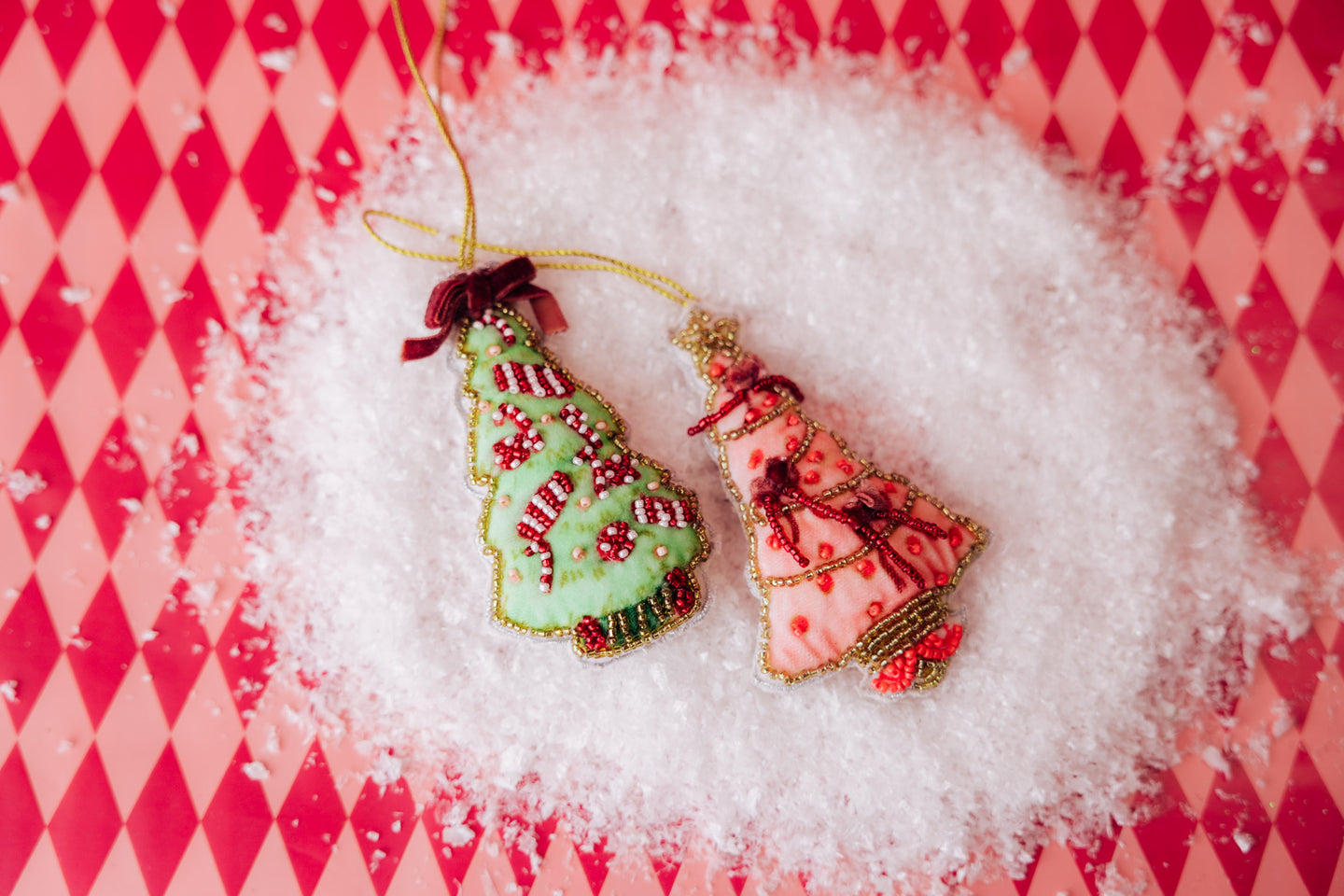 Beaded Christmas Tree Ornament